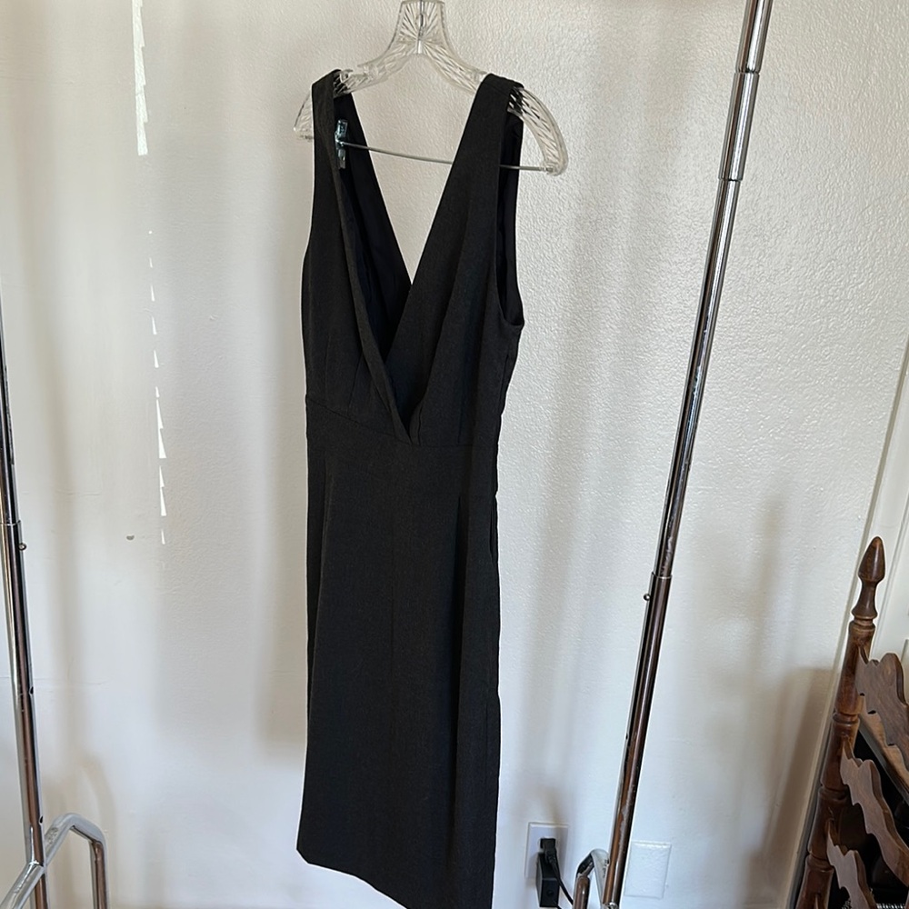 Elegant Charcoal Sleeveless Dress